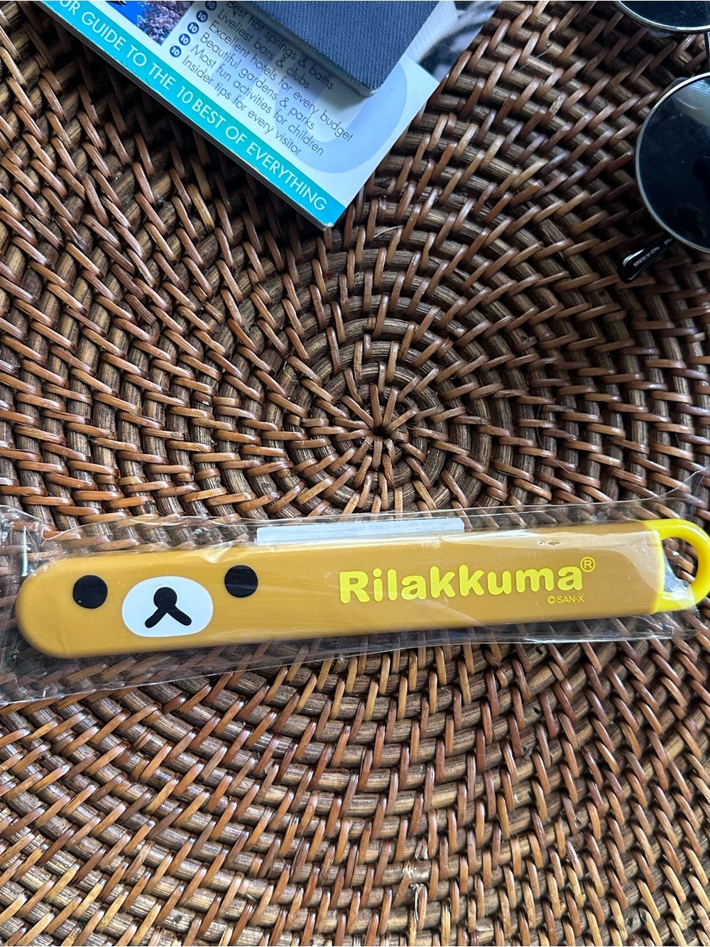 San-X Rilakkuma Bear Reusable Chopsticks in Case New